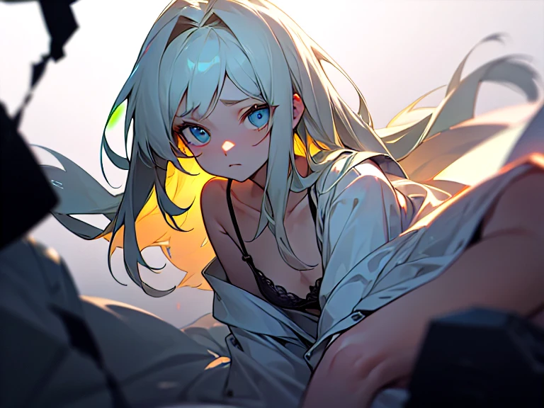 目元アップや視線の揺れを描いたイラスト